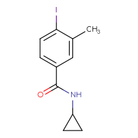Chemical structure of N-cyclopropyl-4-iodo-3-methylbenzamide - CSSB00021550659