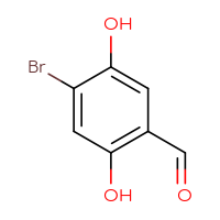 Chemical structure of 4-bromo-2,5-dihydroxybenzaldehyde - CSSB00010888506