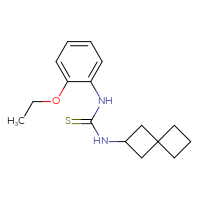 Chemical structure of 1-(2-ethoxyphenyl)-3-{spiro[3.3]heptan-2-yl}thiourea - CSSB01852088404