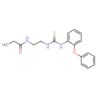 Chemical structure of N-(2-{[(2-phenoxyphenyl)carbamothioyl]amino}ethyl)propanamide - CSSB16282002775