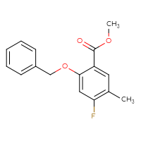 Chemical structure of methyl 2-(benzyloxy)-4-fluoro-5-methylbenzoate - CSSB06447835741