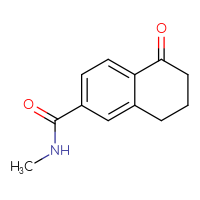 Chemical structure of N-methyl-5-oxo-5,6,7,8-tetrahydronaphthalene-2-carboxamide - CSSB00103310316