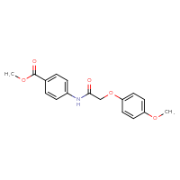 Chemical structure of methyl 4-[2-(4-methoxyphenoxy)acetamido]benzoate - CSSB00026095923