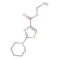 Chemical structure of ethyl 2-(piperidin-1-yl)-1,3-thiazole-4-carboxylate - CSSB00000168996