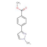 Chemical structure of methyl 4-(1-methyl-1H-pyrazol-3-yl)benzoate - CSSB00010080446
