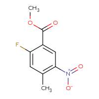 Chemical structure of methyl 2-fluoro-4-methyl-5-nitrobenzoate - CSSB00000720272