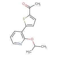 Chemical structure of 1-{5-[2-(propan-2-yloxy)pyridin-3-yl]thiophen-2-yl}ethan-1-one - CSSB06590581428