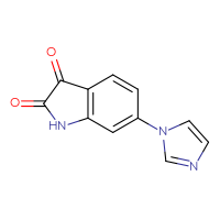 Chemical structure of 6-(1H-imidazol-1-yl)-2,3-dihydro-1H-indole-2,3-dione - CSSB20465145329