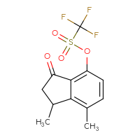 Chemical structure of 1,7-dimethyl-3-oxo-2,3-dihydro-1H-inden-4-yl trifluoromethanesulfonate - CSSB20977125199