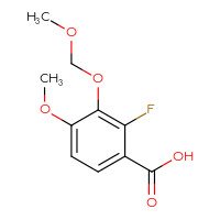 Chemical structure of 2-fluoro-4-methoxy-3-(methoxymethoxy)benzoic acid - CSSB02520177305