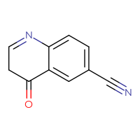 Chemical structure of 4-oxo-3,4-dihydroquinoline-6-carbonitrile - CSSB00009882806