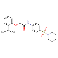 Chemical structure of N-[4-(piperidine-1-sulfonyl)phenyl]-2-[2-(propan-2-yl)phenoxy]acetamide - CSSB00027744751