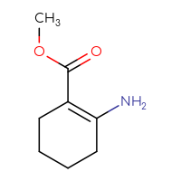 Chemical structure of methyl 2-aminocyclohex-1-ene-1-carboxylate - CSSB00000065978