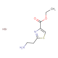 Chemical structure of ethyl 2-(2-aminoethyl)-1,3-thiazole-4-carboxylate hydrobromide - CSSB00000716965