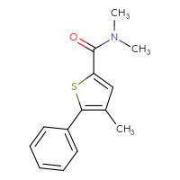 Chemical structure of N,N,4-trimethyl-5-phenylthiophene-2-carboxamide - CSSB00046099793