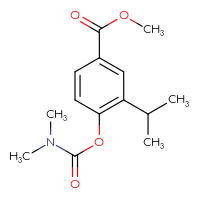 Chemical structure of methyl 4-[(dimethylcarbamoyl)oxy]-3-(propan-2-yl)benzoate - CSSB21432548160