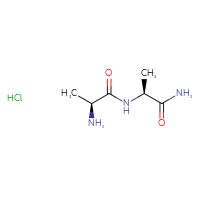 Chemical structure of (2S)-2-[(2S)-2-aminopropanamido]propanamide hydrochloride - CSSB00000119353