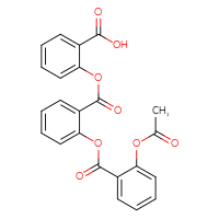 Chemical structure of 2-{2-[2-(acetyloxy)benzoyloxy]benzoyloxy}benzoic acid - CSSB00102512470