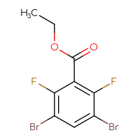 Chemical structure of ethyl 3,5-dibromo-2,6-difluorobenzoate - CSSB00054537610