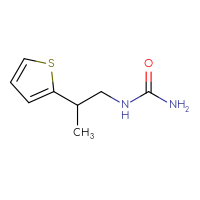 Chemical structure of [2-(thiophen-2-yl)propyl]urea - CSSB00015431595