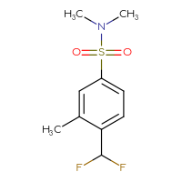 Chemical structure of 4-(difluoromethyl)-N,N,3-trimethylbenzene-1-sulfonamide - CSSB15027527256