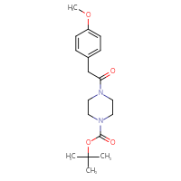 Chemical structure of tert-butyl 4-[2-(4-methoxyphenyl)acetyl]piperazine-1-carboxylate - CSSB00105189065