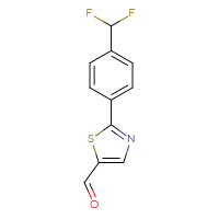 Chemical structure of 2-[4-(difluoromethyl)phenyl]-1,3-thiazole-5-carbaldehyde - CSSB00013027805