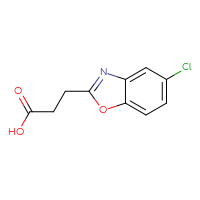 Chemical structure of 3-(5-chloro-1,3-benzoxazol-2-yl)propanoic acid - CSSB00011243855