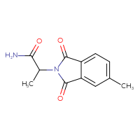 Chemical structure of 2-(5-methyl-1,3-dioxo-2,3-dihydro-1H-isoindol-2-yl)propanamide - CSSB00094176927