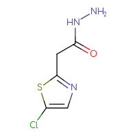 Chemical structure of 2-(5-chloro-1,3-thiazol-2-yl)acetohydrazide - CSSB05773784184