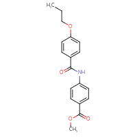 Chemical structure of methyl 4-(4-propoxybenzamido)benzoate - CSSB00132934758