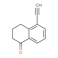 Chemical structure of 5-ethynyl-1,2,3,4-tetrahydronaphthalen-1-one - CSSB00021046652