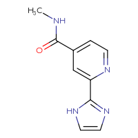 Chemical structure of 2-(1H-imidazol-2-yl)-N-methylpyridine-4-carboxamide - CSSB01991557851