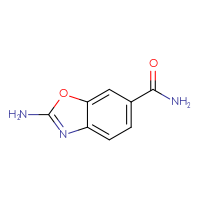Chemical structure of 2-amino-1,3-benzoxazole-6-carboxamide - CSSB00000757071