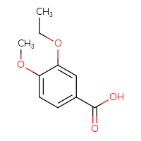 Chemical structure of 3-ethoxy-4-methoxybenzoic acid - CSSB00000181421