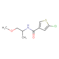 Chemical structure of 5-chloro-N-(1-methoxypropan-2-yl)thiophene-3-carboxamide - CSSB00980311842