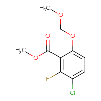 Chemical structure of methyl 3-chloro-2-fluoro-6-(methoxymethoxy)benzoate - CSSB06655733154