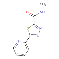 Chemical structure of N-methyl-5-(pyridin-2-yl)-1,3,4-thiadiazole-2-carboxamide - CSSB15025262137