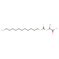 Chemical structure of 2-{[(dodecylsulfanyl)methanethioyl]sulfanyl}propanoic acid - CSSB03496583988