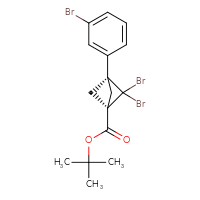 Chemical structure of tert-butyl (1s,3s)-2,2-dibromo-3-(3-bromophenyl)bicyclo[1.1.1]pentane-1-carboxylate - CSSB20465145304