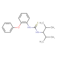 Chemical structure of 3-(2,4-dimethylpentan-3-yl)-1-(2-phenoxyphenyl)thiourea - CSSB21432444260
