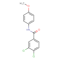 Chemical structure of 3,4-dichloro-N-(4-methoxyphenyl)benzamide - CSSB00046264306