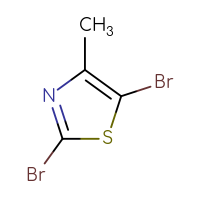 Chemical structure of 2,5-dibromo-4-methyl-1,3-thiazole - CSSB00000709109