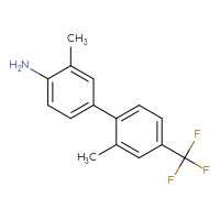 Chemical structure of 2',3-dimethyl-4'-(trifluoromethyl)-[1,1'-biphenyl]-4-amine - CSSB00040268860