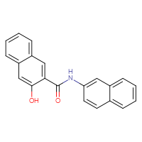 Chemical structure of 3-hydroxy-N-(naphthalen-2-yl)naphthalene-2-carboxamide - CSSB00020627827
