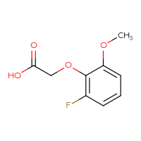 Chemical structure of 2-(2-fluoro-6-methoxyphenoxy)acetic acid - CSSB00011007286