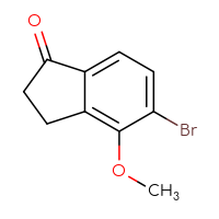 Chemical structure of 5-bromo-4-methoxy-2,3-dihydro-1H-inden-1-one - CSSB00010265109