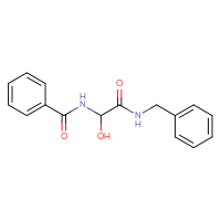 Chemical structure of N-benzyl-2-hydroxy-2-(phenylformamido)acetamide - CSSB11127320609