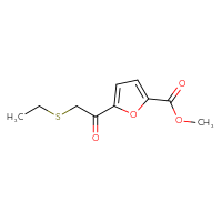 Chemical structure of methyl 5-[2-(ethylsulfanyl)acetyl]furan-2-carboxylate - CSSB03548765877