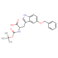 Chemical structure of (2S)-3-[5-(benzyloxy)-1H-indol-3-yl]-2-{[(tert-butoxy)carbonyl]amino}propanoic acid - CSSB03560412398